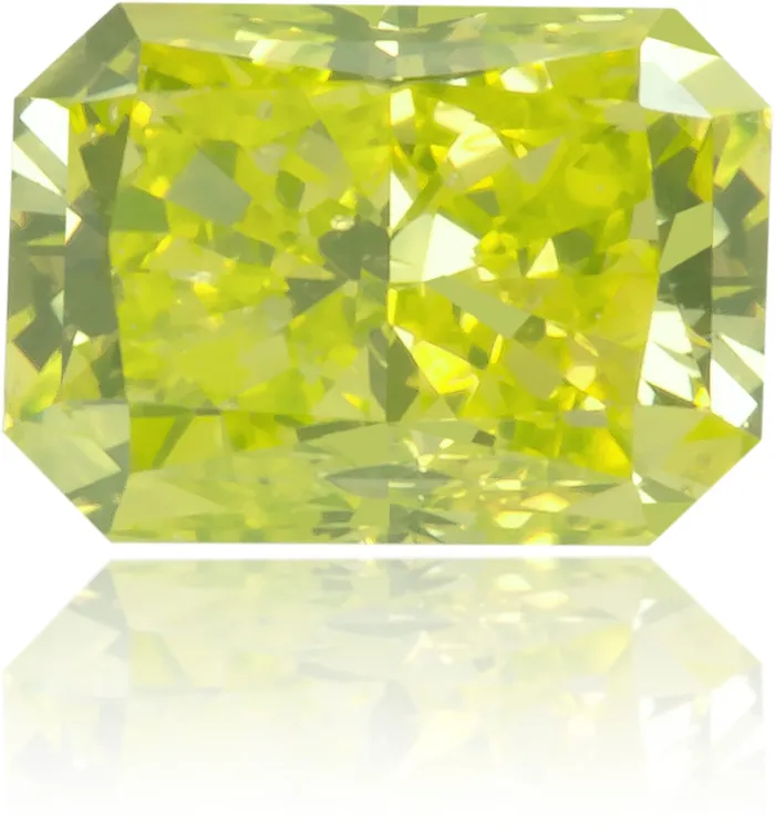 Earrings Natural Green Diamond Rectangle 034 ct Polished Langerman Diamonds