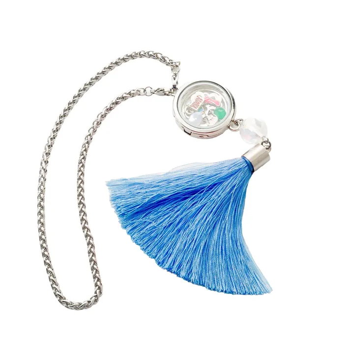 JE0179 Necklaces Glass Locket Pendant Magnetic Car Hanging Locket