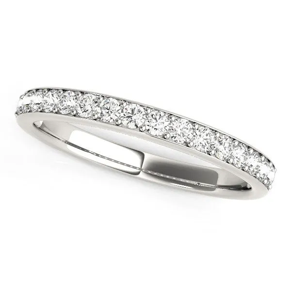 14k White Gold Prong Set Wedding Band with Diamonds 13 cttw MayaMila Rings 14k White Gold Prong Set Wedding Band with Diamonds 13 cttw MayaMila Rings