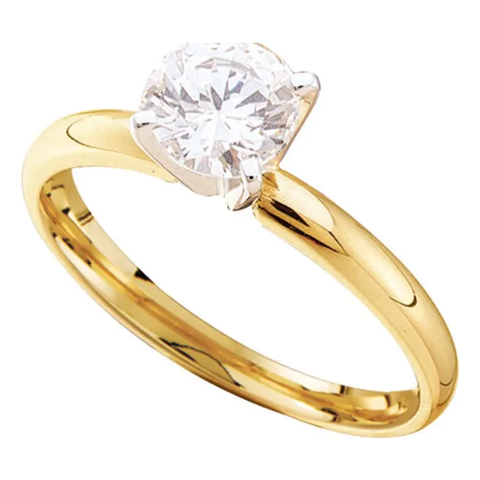 14kt Yellow Gold Womens Round Diamond Solitaire Bridal Wedding Engagement Ring 78 Cttw mayamila Rings 14kt Yellow Gold Womens Round Diamond Solitaire Bridal Wedding Engagement Ring 78 Cttw mayamila Rings
