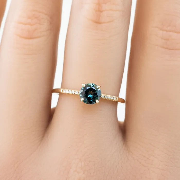 Audrey Ring 073ct Teal Blue Queensland Sapphire Envero Jewelry Rings Audrey Ring 073ct Teal Blue Queensland Sapphire Envero Jewelry Rings