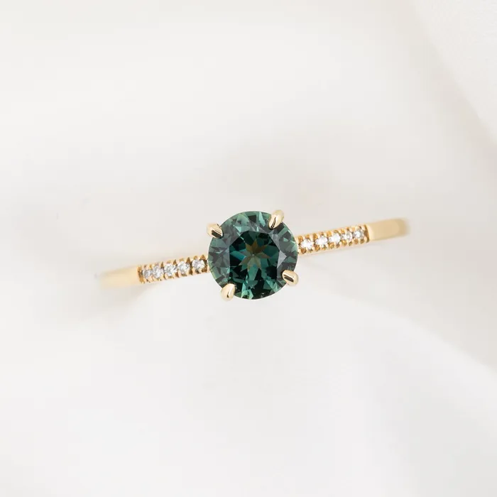 Audrey Ring 073ct Teal Blue Queensland Sapphire Envero Jewelry Rings Audrey Ring 073ct Teal Blue Queensland Sapphire Envero Jewelry Rings