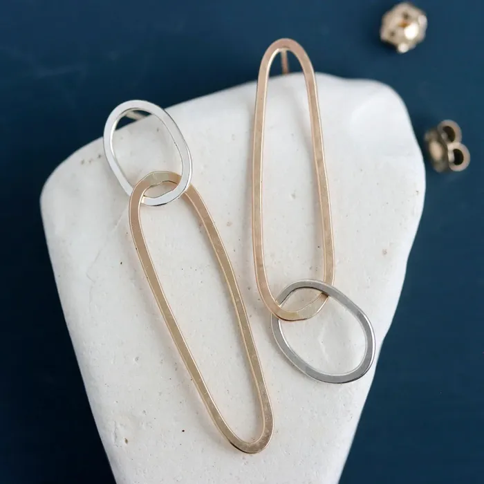 Dolmen Asymmetrical Post Earrings Rebecca Haas Earrings