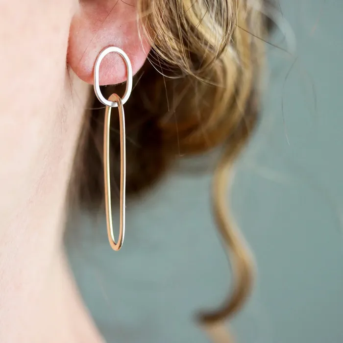 Dolmen Asymmetrical Post Earrings Rebecca Haas Earrings