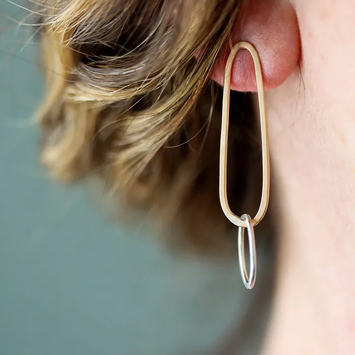 Dolmen Asymmetrical Post Earrings Rebecca Haas Earrings