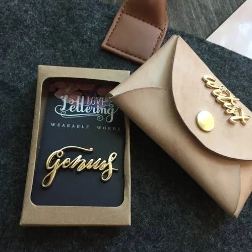 Genius Wearable Words Gold Plated Pin Love Lettering PreStyled Sets
