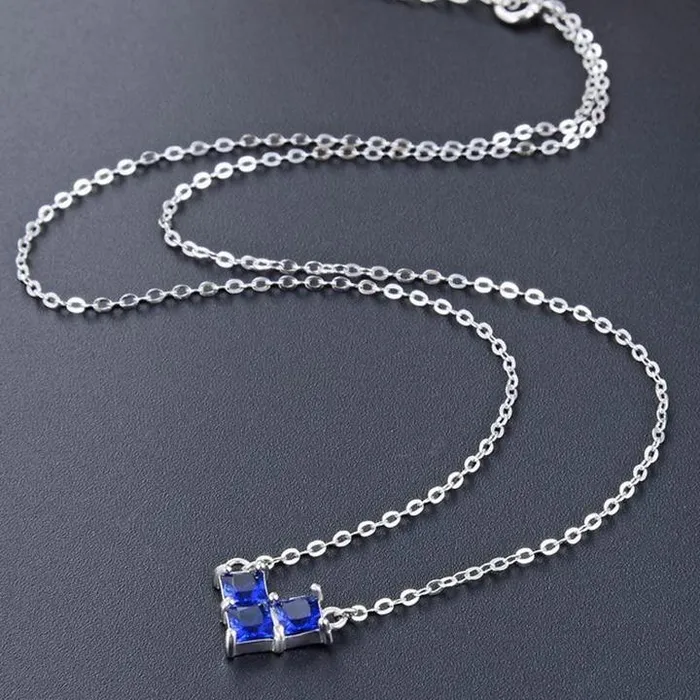 Heart Shape Square Stones Pendant Necklace Shineofidamond Necklaces Heart Shape Square Stones Pendant Necklace Shineofidamond Necklaces
