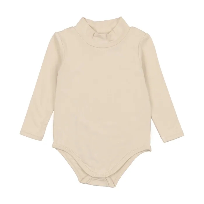 Lil Legs Earrings Lil Legs Bamboo Mockneck Onesie Natural