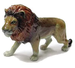 Little Critterz Lion Northern Rose Porcelain Mini Figurine Earrings