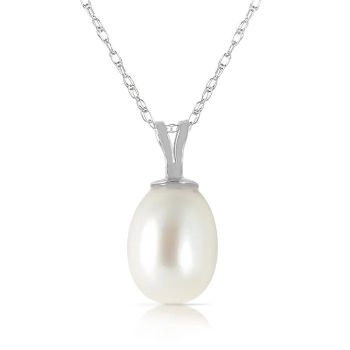 MayaMila 4 Carat 14K Solid White Gold Perseverance Pays pearl Necklace Necklaces MayaMila 4 Carat 14K Solid White Gold Perseverance Pays pearl Necklace Necklaces