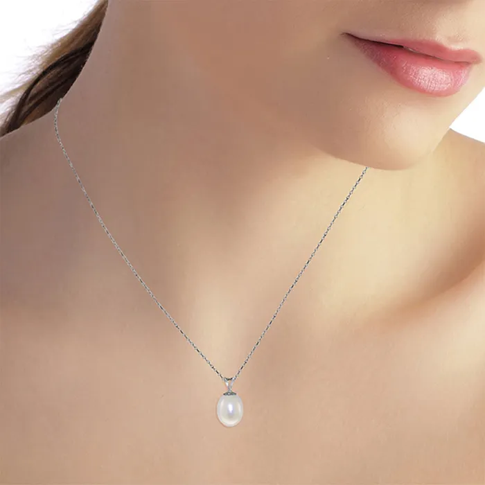 MayaMila 4 Carat 14K Solid White Gold Perseverance Pays pearl Necklace Necklaces MayaMila 4 Carat 14K Solid White Gold Perseverance Pays pearl Necklace Necklaces