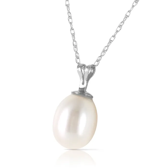 MayaMila 4 Carat 14K Solid White Gold Perseverance Pays pearl Necklace Necklaces MayaMila 4 Carat 14K Solid White Gold Perseverance Pays pearl Necklace Necklaces