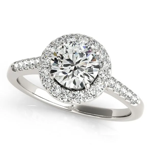 mayamila Rings 14K White Gold Halo Diamond Engagement Ring 1 38 ct tw mayamila Rings 14K White Gold Halo Diamond Engagement Ring 1 38 ct tw