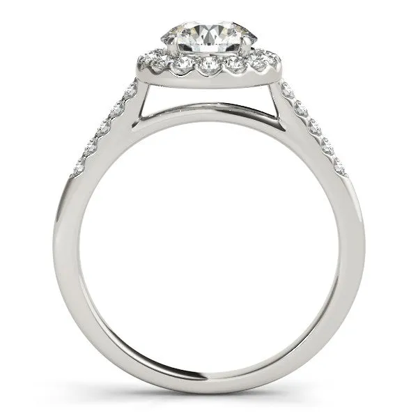 mayamila Rings 14K White Gold Halo Diamond Engagement Ring 1 38 ct tw