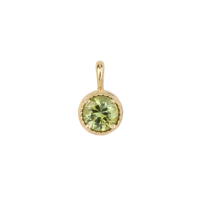 Montana Sapphire Dahlia Round Charm Envero Jewelry Charm Necklaces Montana Sapphire Dahlia Round Charm Envero Jewelry Charm Necklaces