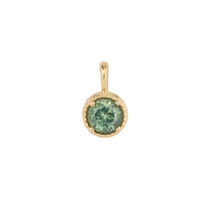Montana Sapphire Dahlia Round Charm Envero Jewelry Charm Necklaces Montana Sapphire Dahlia Round Charm Envero Jewelry Charm Necklaces