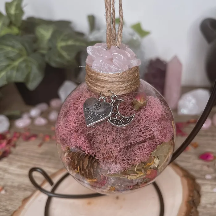 Moondust and Raven Necklaces Love Spell Witch Ball Witchy Decor Witch Gift Self Love