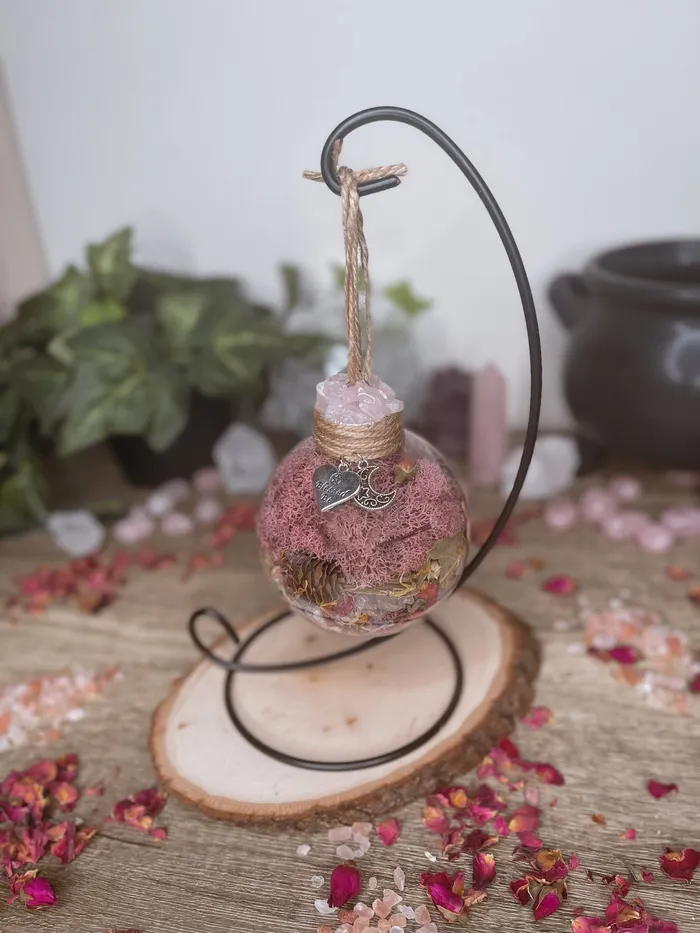 Moondust and Raven Necklaces Love Spell Witch Ball Witchy Decor Witch Gift Self Love