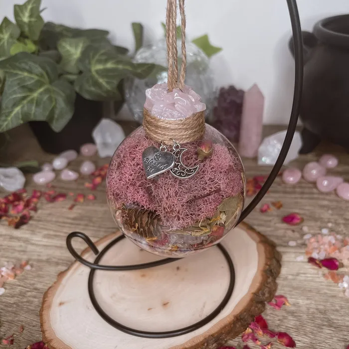 Moondust and Raven Necklaces Love Spell Witch Ball Witchy Decor Witch Gift Self Love