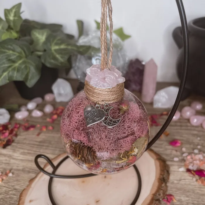 Moondust and Raven Necklaces Love Spell Witch Ball Witchy Decor Witch Gift Self Love