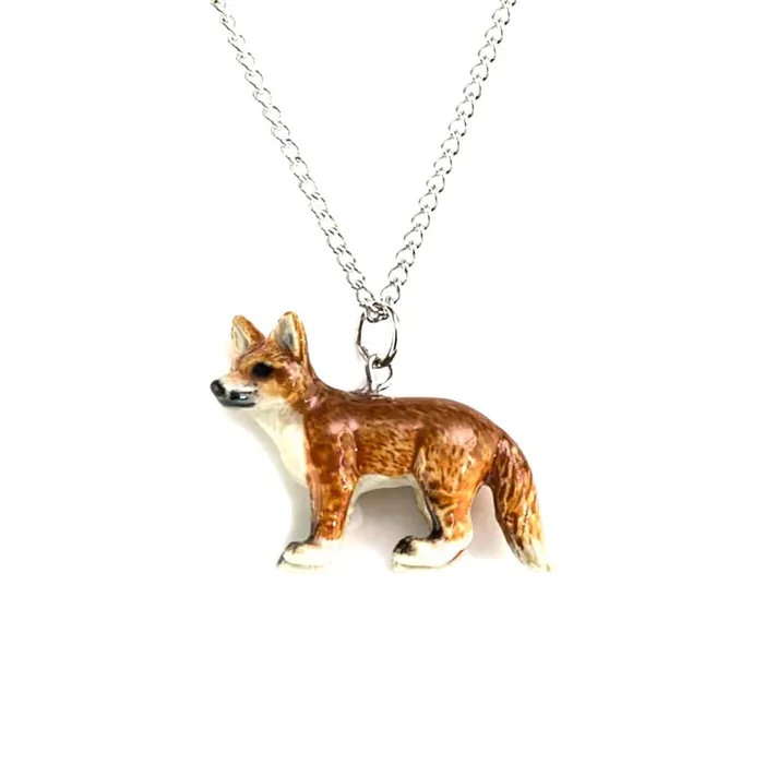 Necklaces Little Critterz Red Fox Standing Pendant