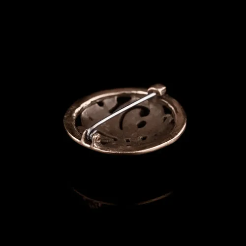 Northan Viking Silver Earrings Viking Dragon Brooch in Jelling Style