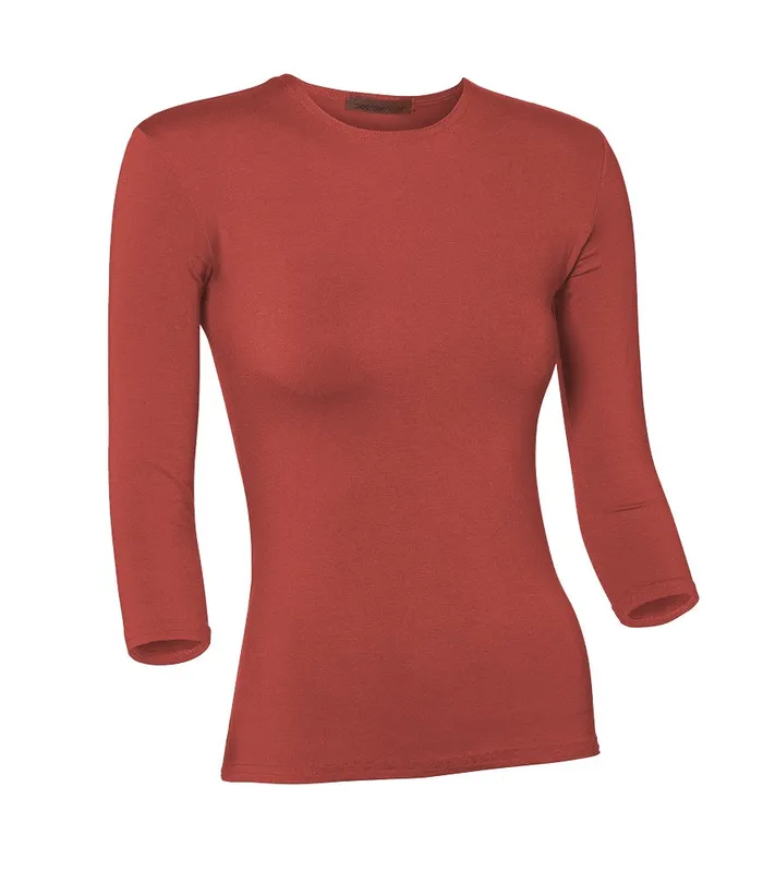 Pea Bee Jae Earrings PBJ Ladies Cotton 34 Sleeve Shell Tomato