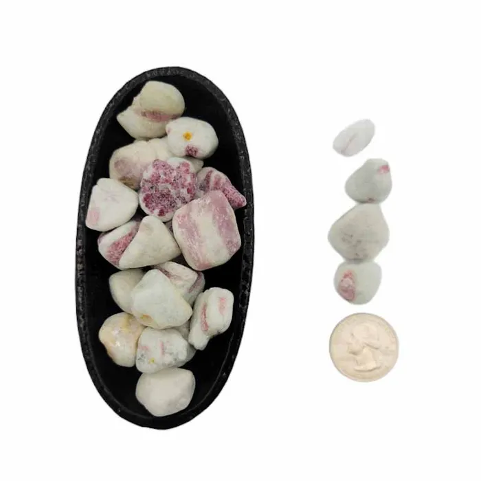 Pink Tourmaline w Quartz Tumbled Oceanic Linkways Earrings