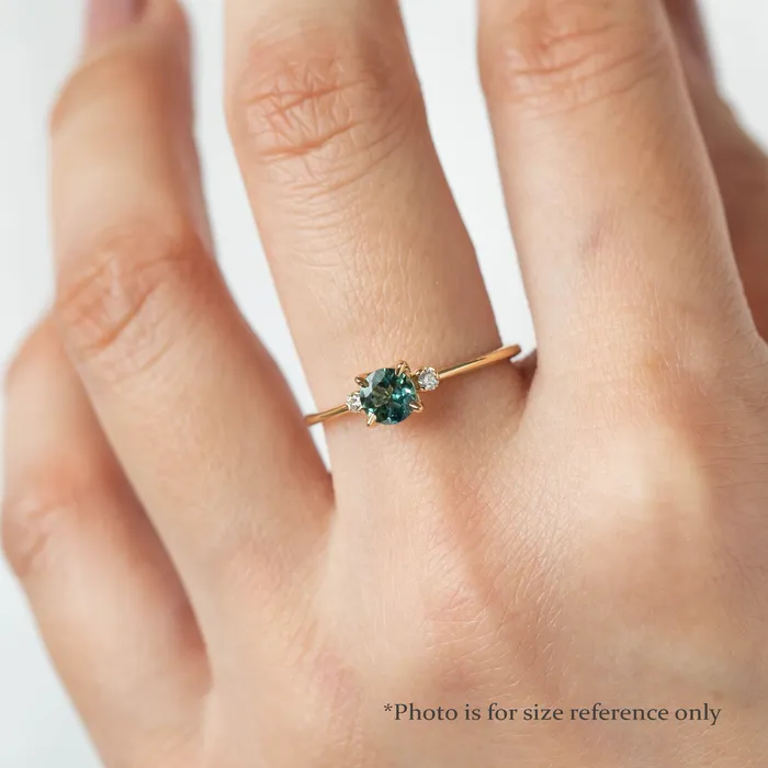 Rings Envero Jewelry Sofia Ring 5mm 070ct Teal Blue Green Round Queensland Sapphire 14k White Gold Rings Envero Jewelry Sofia Ring 5mm 070ct Teal Blue Green Round Queensland Sapphire 14k White Gold