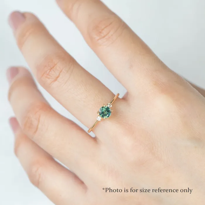 Rings Envero Jewelry Sofia Ring 5mm 070ct Teal Blue Green Round Queensland Sapphire 14k White Gold Rings Envero Jewelry Sofia Ring 5mm 070ct Teal Blue Green Round Queensland Sapphire 14k White Gold