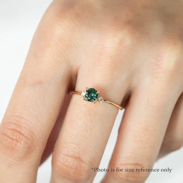 Rings Envero Jewelry Sofia Ring 5mm 070ct Teal Blue Green Round Queensland Sapphire 14k White Gold Rings Envero Jewelry Sofia Ring 5mm 070ct Teal Blue Green Round Queensland Sapphire 14k White Gold