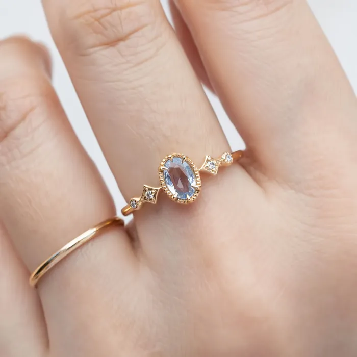 Rings Envero Jewelry Stella Ring 6x4mm 04ct Unheated Blue Sapphire 14k Yellow Gold Rings Envero Jewelry Stella Ring 6x4mm 04ct Unheated Blue Sapphire 14k Yellow Gold