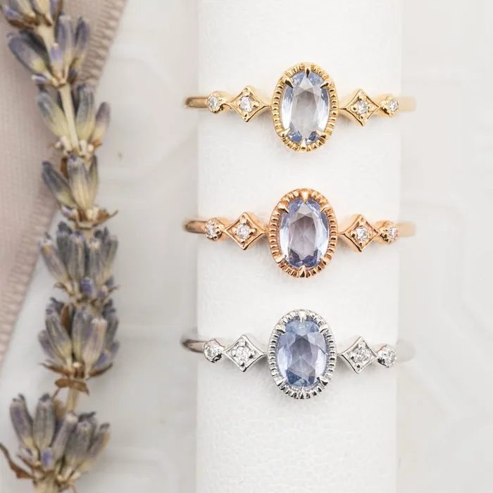 Rings Envero Jewelry Stella Ring 6x4mm 04ct Unheated Blue Sapphire 14k Yellow Gold Rings Envero Jewelry Stella Ring 6x4mm 04ct Unheated Blue Sapphire 14k Yellow Gold