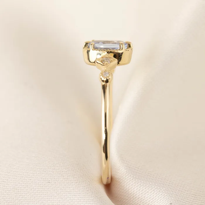 Rings Envero Jewelry Stella Ring 6x4mm 04ct Unheated Blue Sapphire 14k Yellow Gold Rings Envero Jewelry Stella Ring 6x4mm 04ct Unheated Blue Sapphire 14k Yellow Gold