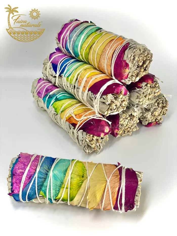 Rings Faiza Naturals Chakra Rose White Sage Bundle