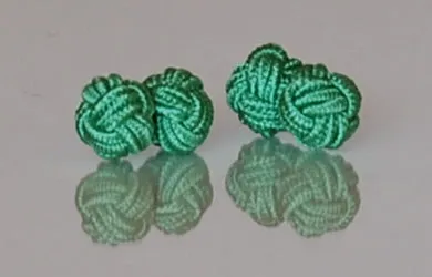 Rings Sea Green Silk Knot Cufflinks Head Shoulders Toes and Bows