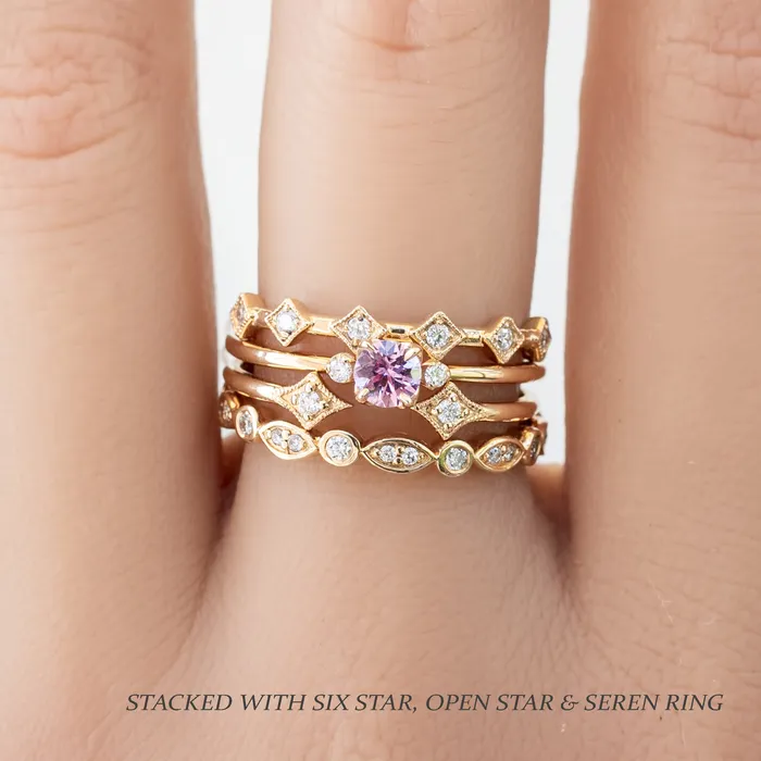 Sofia Ring 4mm 035ct Pink Umba Sapphire 14K Yellow Gold Envero Jewelry Rings Sofia Ring 4mm 035ct Pink Umba Sapphire 14K Yellow Gold Envero Jewelry Rings