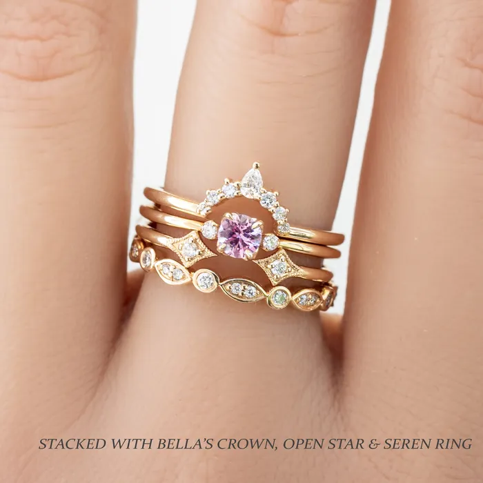 Sofia Ring 4mm 035ct Pink Umba Sapphire 14K Yellow Gold Envero Jewelry Rings Sofia Ring 4mm 035ct Pink Umba Sapphire 14K Yellow Gold Envero Jewelry Rings