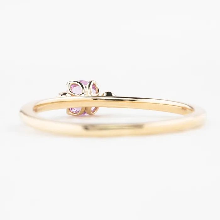 Sofia Ring 4mm 035ct Pink Umba Sapphire 14K Yellow Gold Envero Jewelry Rings Sofia Ring 4mm 035ct Pink Umba Sapphire 14K Yellow Gold Envero Jewelry Rings