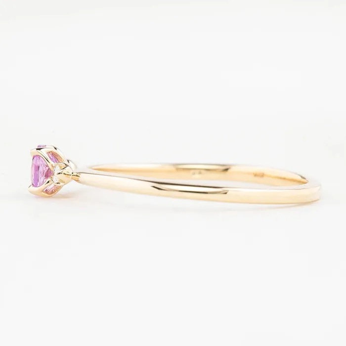 Sofia Ring 4mm 035ct Pink Umba Sapphire 14K Yellow Gold Envero Jewelry Rings Sofia Ring 4mm 035ct Pink Umba Sapphire 14K Yellow Gold Envero Jewelry Rings
