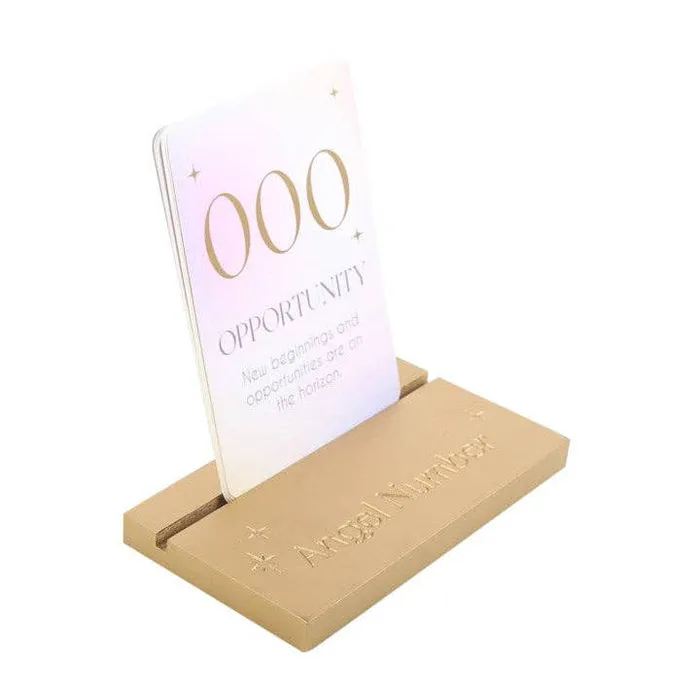 Something Different Wholesale Necklaces Angel Number Affirmation Cards with Wooden Stand