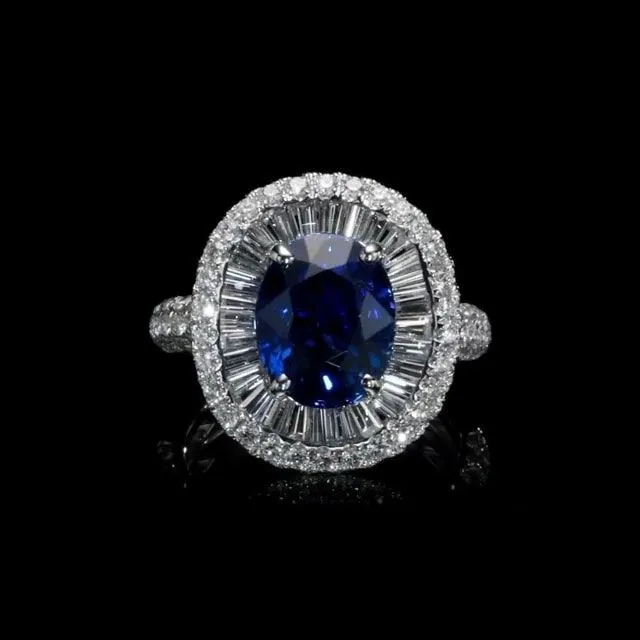 Vintage 30 CT Oval Cut Engagement Ring Shineofidamond Rings