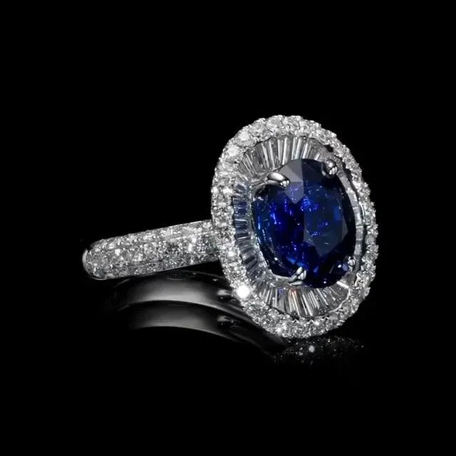 Vintage 30 CT Oval Cut Engagement Ring Shineofidamond Rings Vintage 30 CT Oval Cut Engagement Ring Shineofidamond Rings