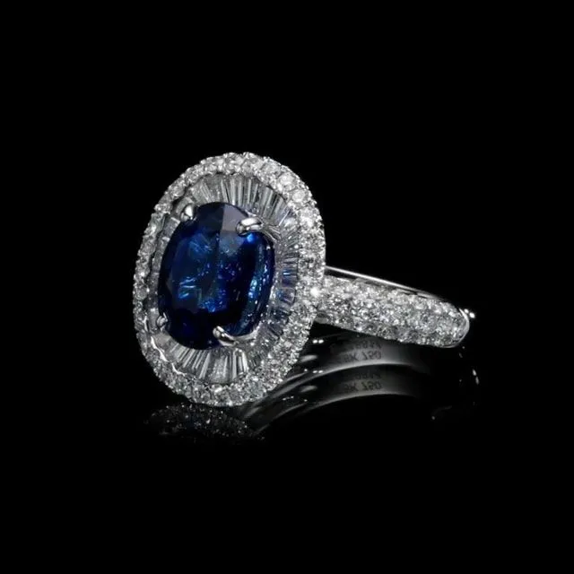 Vintage 30 CT Oval Cut Engagement Ring Shineofidamond Rings Vintage 30 CT Oval Cut Engagement Ring Shineofidamond Rings