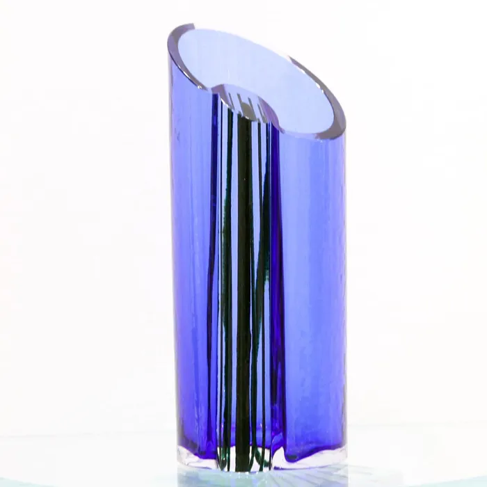 Asymmetric Blu Vase MuranoVitrum Earrings
