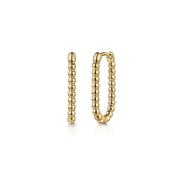 Earrings GABRIEL CO 14K Yellow Gold Bujukan Classic Elongated Oval Hoop Earrings Earrings GABRIEL CO 14K Yellow Gold Bujukan Classic Elongated Oval Hoop Earrings