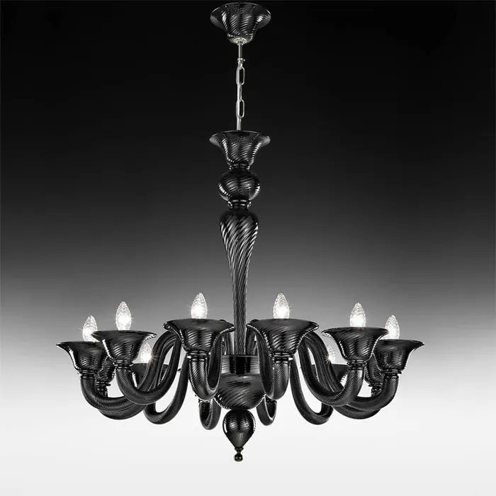 Earrings Voltolina Barena Chandelier Murano Glass 12 lights
