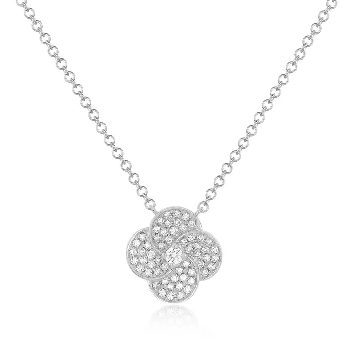 EF COLLECTION Necklaces Jumbo Diamond Petal Necklace