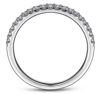 GABRIEL CO Montreal 14K White Gold Shared Prong Diamond Wedding Band 023 ct Rings GABRIEL CO Montreal 14K White Gold Shared Prong Diamond Wedding Band 023 ct Rings