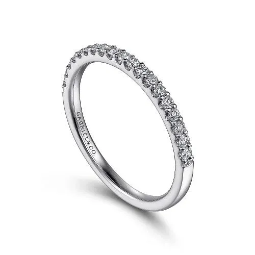 GABRIEL CO Montreal 14K White Gold Shared Prong Diamond Wedding Band 023 ct Rings GABRIEL CO Montreal 14K White Gold Shared Prong Diamond Wedding Band 023 ct Rings